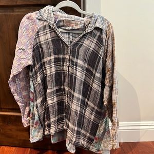 Free People flannel button up